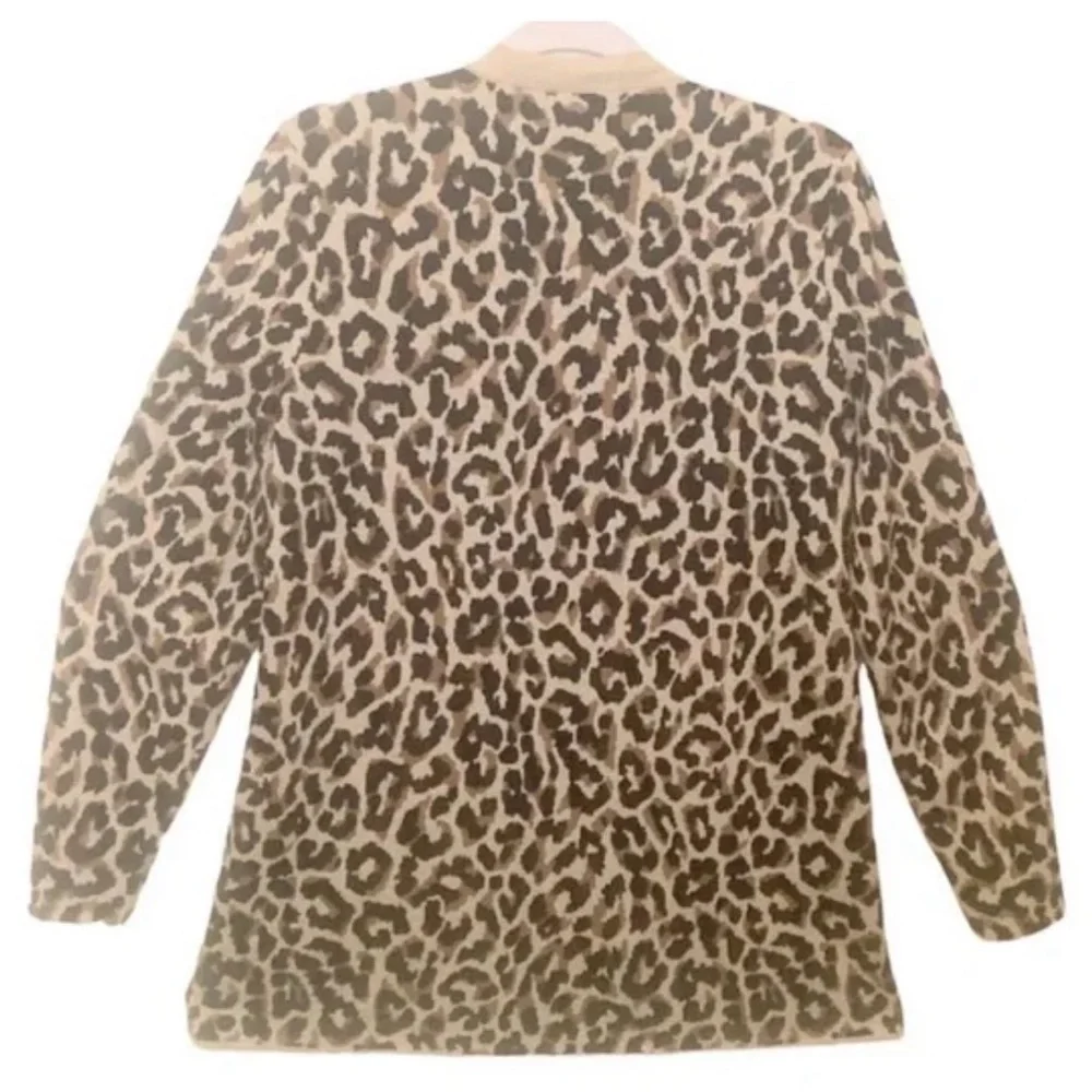 J. Crew Women’s Leopard Print Open Front Cardigan Size M